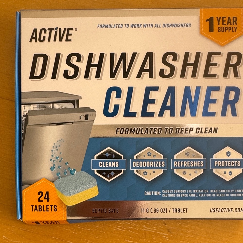 Active USA Dishwasher Cleaner Tablets - Blue and Yellow